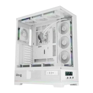 Dawg Y 990 ARGB E-ATX Mid Tower White Cabinet With Pre-installed 360mm AIO Cooler (Y990-ARGB-WHITE)