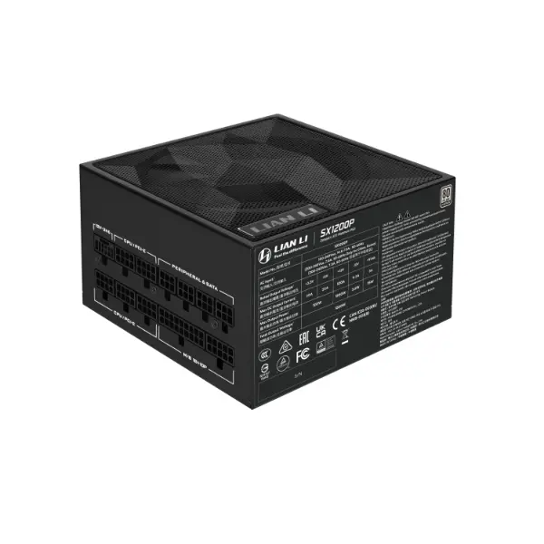 Lian Li SX Platinum SX1200P 1200Watt Fully Modular Power Supply Black (SX1200P)